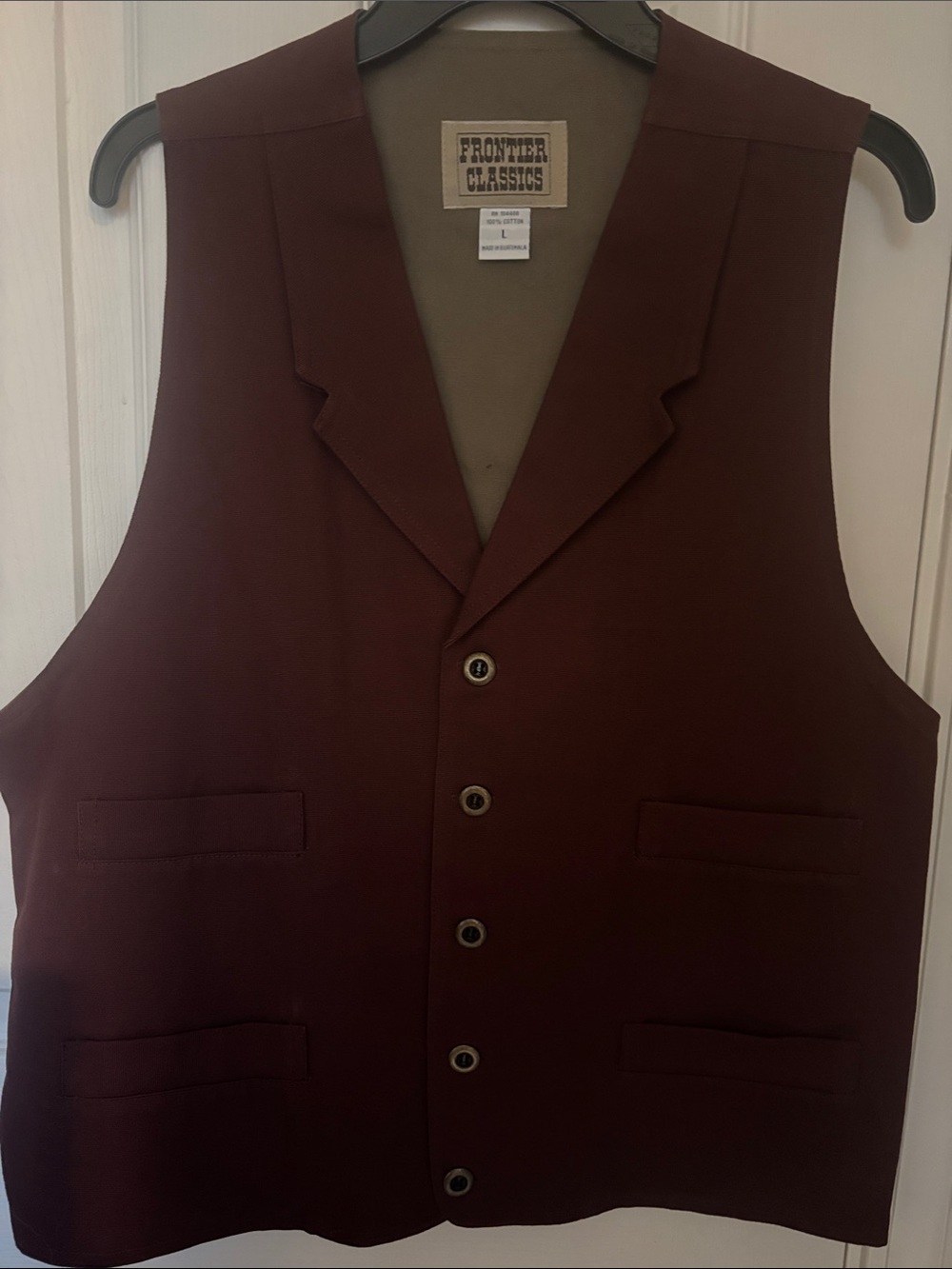 Frontier Classics Men's Maroon Dress Vest